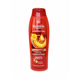 Шампунь-уход IRIS Keratin program 400мл hair therapy 